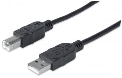 Imagen de PAQ. C/2 - MANHATTAN - CABLE USB V2.0 A-B 5.0M, NEGRO
