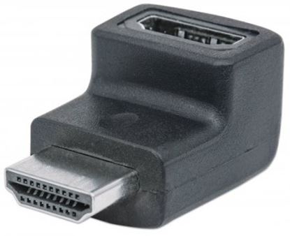 Imagen de PAQ. C/3 - IC - ADAPTADOR CODO HDMI CAMBIADOR ANGULO ABAJO 90 GRADOS 4K H-M