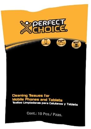 Imagen de PAQ. C/5 - PERFECT CHOICE - TOALLAS LIMPIADORAS PARA CELULARES Y CONSOLAS PORTATILES