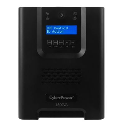 Imagen de CYBER POWER - NOBREAK UPS CYBERPOWER PR1500. 1500VA/1050W.LCD.SENOID PURA.TORRE.