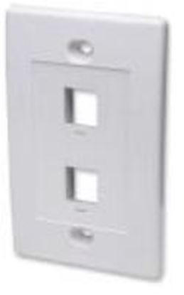 Imagen de PAQ. C/10 - INTELLINET - TAPA (FACEPLATE) 2 PERFORACION BLANCO                                 