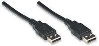 Imagen de PAQ. C/5 - MANHATTAN - CABLE USB V2.0 A-A  1.8M, NEGRO                                      