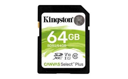 Imagen de PAQ. C/2 - KINGSTON - SDXC MEMORIA KINGSTON 64GB CANVAS SELECT PLUS 100R C10 UHS-I U