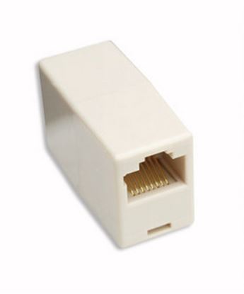 Imagen de PAQ. C/10 - IC - COPLE EMPALMADOR RJ45 MODULAR CAT5E EN LINEA HEMBRA A HEMBRA UTP