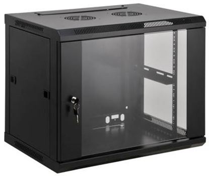 Imagen de IC - GABINETE RACK CERRADO 19IN 9U MONTAJE PARED 600X450 60KG