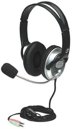 Imagen de PAQ. C/2 - IC - AUDIFONOS DIADEMA ERGONOMICA MICROFONO CONTROL DE VOLUMEN 3.5MM