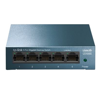 Imagen de TP-LINK - SWITCH DESKTOP DE 5 PUERTOS GIGABIT AUTO-MDI/MDIX LITEWAVE