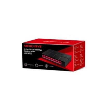 Imagen de TP-LINK - SWITCH DE ESCRITORIO MERCUSYS. 8 PUERTOS GIGABIT COLOR NEGRO