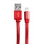 Imagen de PAQ. C/5 - VORAGO - CABLE VORAGO CAB-119 ROJO USB A PPLE LIGHTNING 1 METRO ROJO BOLS.