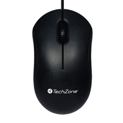 Imagen de PAQ. C/5 - TECHZONE - MOUSE OPTICO ALAMBRICO TECHZONE USB CON 800 DPIS CABLE DE 1.35 M