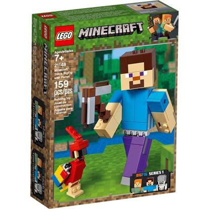 Imagen de LEGO - 21148 MINECRAFT BIGFIG STEVE CON LORO 159 PZAS.