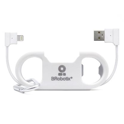 Imagen de PAQ. C/3 - DTC - B-ROBOTIX -  DESTAPADOR CON CABLE USB V2.0 A LIGHTNING, BLANCO