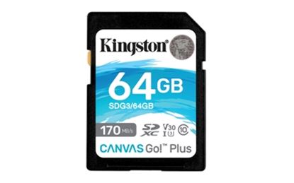 Imagen de PAQ. C/2 - KINGSTON - KINGSTON MEMORIA 64GB SDXC CANV AS GO PLUS C10 UHS-I U3 V30