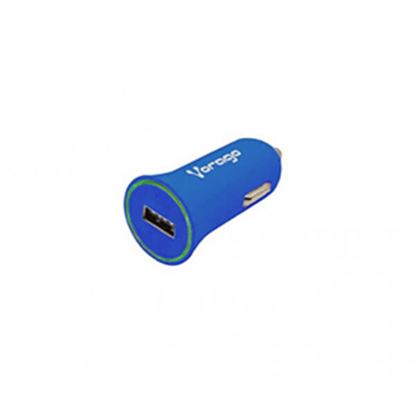 Imagen de PAQ. C/10 - VORAGO - CARGADOR PARA AUTO VORAGO AU-1 01 CON 1 PUERTO USB AZUL
