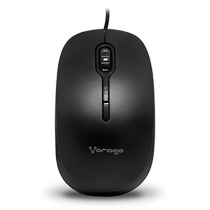 Imagen de PAQ. C/5 - VORAGO - MOUSE VORAGO MO-100 NEGRO OPTICO ALAMBRICO USB 800/1.200