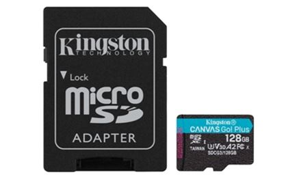 Imagen de KINGSTON - MICRO SDXC MEMORIA KINGSTON 128GB CANVAS GO PLUS A2 U3 V30 CARD