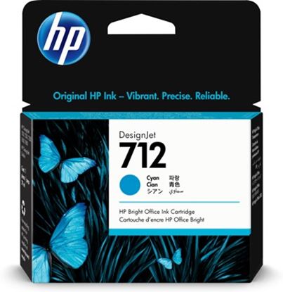 Imagen de HEWLETT PACKARD - HP 712 CYAN 29ML TINTA AMPLIO FORMATO 3ED67A