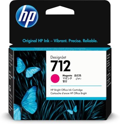 Imagen de HEWLETT PACKARD - HP 712 MAGENTA 29ML TINTA AMPLIO FORMATO 3ED68A