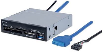 Imagen de MANHATTAN - LECTOR TARJETAS BAHIA INTERNA 3.5" USB 3.0, 48 EN 1