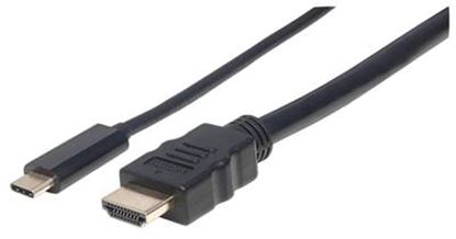 Imagen de MANHATTAN - CABLE USB-C V3.1, C-HDMI M 1.0M 4K, NEGRO