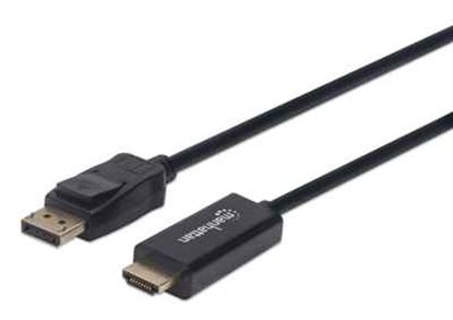 Imagen de MANHATTAN - CABLE DISPLAYPORT - HDMI M-M 1080P  1.0M