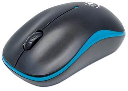 Imagen de PAQ. C/2 - MANHATTAN - MOUSE INAL. OPTICO "SUCCESS" NEGRO/AZUL