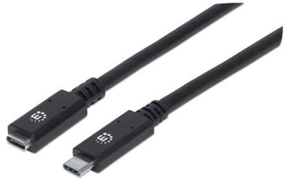 Imagen de MANHATTAN - CABLE USB-C V3.1, EXT. 0.5M NEGRO 10GBPS 5A