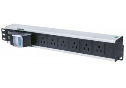 Imagen de INTELLINET - BARRA PDU  6 CONT. GAB/RACK 19", 1.5U, CONTRA CORTO CIRCUITO