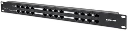 Imagen de INTELLINET - PANEL PARCHEO CAT 5E, 12 PTOS 1U POE