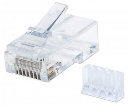 Imagen de INTELLINET - PLUG RJ45 CAT 6 UTP MULTIFILAR PRO 90 PZAS