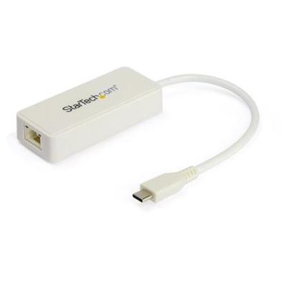 Imagen de STARTECH - ADAPTADOR USB TIPO C A ETHERNE T CON PUERTO USB EXTRA - BLANCO