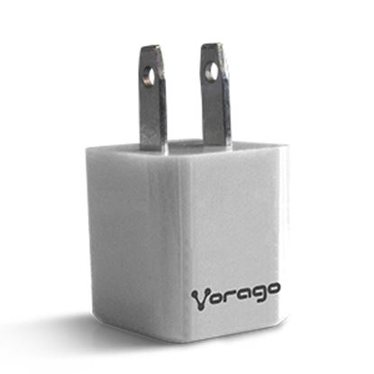 Imagen de PAQ. C/5 - VORAGO - CARGADOR PARA PARED VORAGO AU 105 BLANCO CON 1 PUERTO USB BLISTER