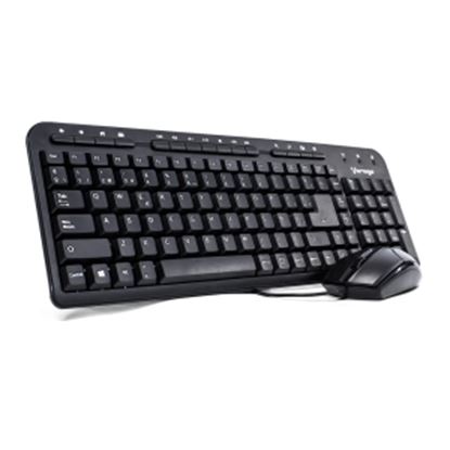 Imagen de PAQ. C/2 - VORAGO - KIT VORAGO KM-105 TECLADO Y MOUSE ALAMBRICO MULTIMEDIA USB