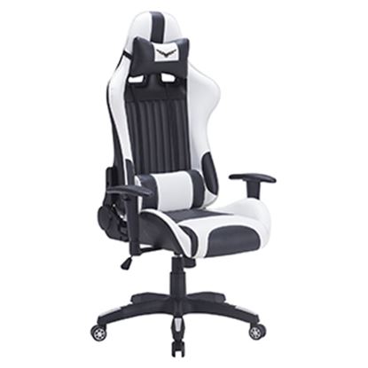 Imagen de NACEB - SILLA GAMER MARINE NACEB NEGRO BLANCO INCLINABLE SOPORTE LUMBAR