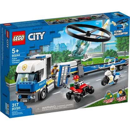 Imagen de LEGO - 60244 CITY POLICIA CAMION DE TRANSPORTE DEL HELICOPTERO 317 PZAS.