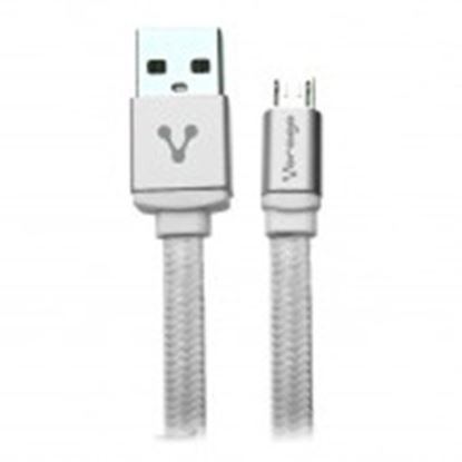 Imagen de PAQ. C/10 - VORAGO - CABLE USB VORAGO CAB-113 BLANCO USB 2 A MICRO USB 1METROS BOLSA