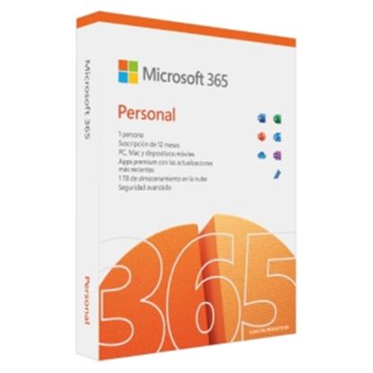 Imagen de MICROSOFT - M365 PERSONAL SPANISH SUBSCR 1Y LATAM ONLY MEDIALESS P8