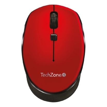 Imagen de PAQ. C/2 - TECHZONE - MOUSE OPTICO INALAMBRICO COLOR ROJO CON ACABADO TEXTURIZADO