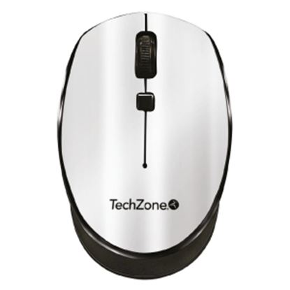 Imagen de PAQ. C/2 - TECHZONE - MOUSE OPTICO INALAMBRICO COLOR SILVER CON ACABADO TEXTURIZADO