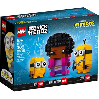 Imagen de LEGO - 40421 BRICK HEADZ MINIONS BELLE BOTTOM, KEVIN Y BOB 309 PZAS.