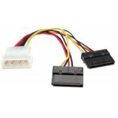 Imagen de PAQ. C/5 - IC - CABLE ALIMENTACION DIVISOR Y SATA 0.15M X2 MOLEX 4 PINES
