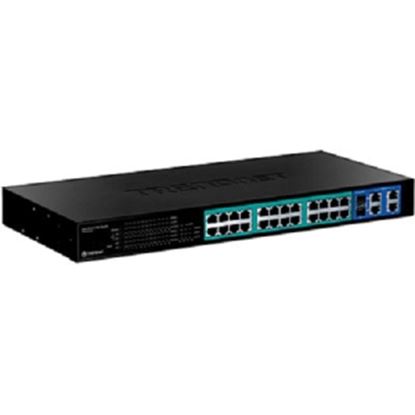 Imagen de TRENDNET - 24-PORT 10 100MBPS WEB SMART POE SWITCH WITH 4 GIGABIT PORTS