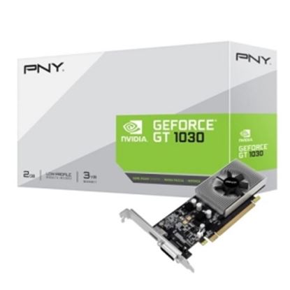 Imagen de PNY - TARJETA DE VIDEO PNY GT 1030 2G DDR4 PCIE 3.0 LOW PROFILE HDMI/DVI