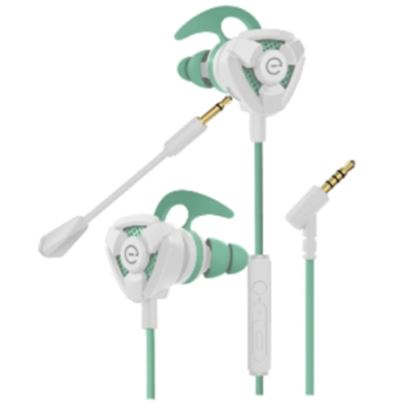 Imagen de PAQ. C/2 - PERFECT CHOICE - AUDIFONOS CON MICROFONO DESMOTABLE - BLANCO/VERDE