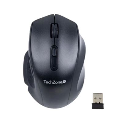Imagen de TECHZONE - TECHZONE MOUSE INALAMBRICO 6 B OTONES SILENCIOSOS 2400 DPI NEGRO