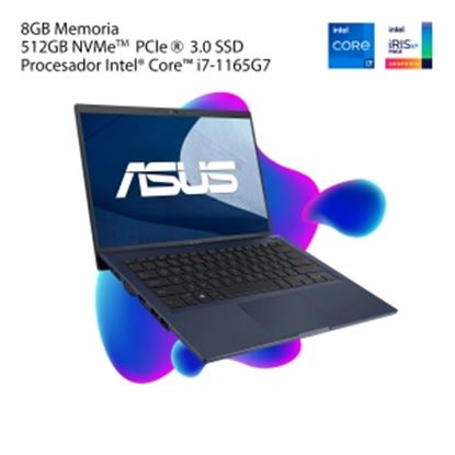 Imagen de ASUS - NB EXPERTBOOK B1400CEAE 14IN CO RE I7 -1165G7 W10P 8GB SSD 512 1YW
