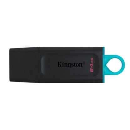 Imagen de PAQ. C/3 - KINGSTON - USB MEMORIA KINGSTON 64GB DT EXODIA BLANCO/ANILLO AZUL TRANSP