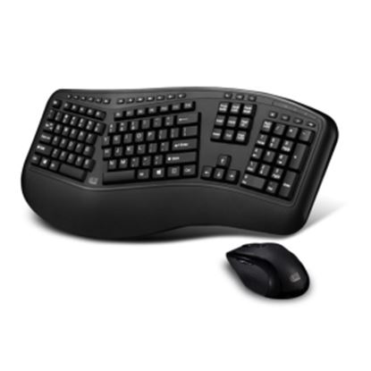 Imagen de ADESSO - COMBO TECLADO Y MOUSE INALAMBRICOS ERGONOMICO TRU FROM