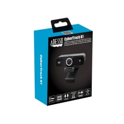 Imagen de ADESSO - CAMARA WEB 1080P HD 30 FPS ANGU DE VISION AJUSTABLE MIC USB