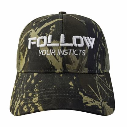 Imagen de SION - GORRA CON MALLA Y AJUSTADOR, FOLLOW YOUR INSTICTS , VERDE CAMUFLAJE